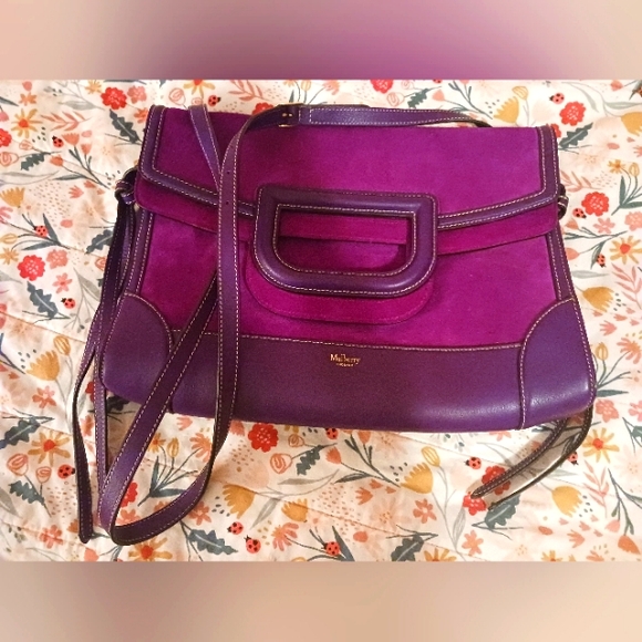 Mulberry Handbags - Mulberry aubergine/purple crossbody bag leather suede runway stunning